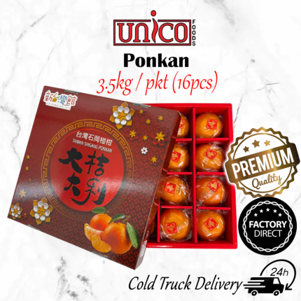 Premium Taiwan Ponkan (3.5kg/pkt) 16pcs XL size | 碰柑