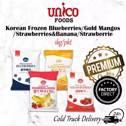 Korean Frozen Strawberries/Blueberries/Strawberries Banana/ Gold Mango (1kg)