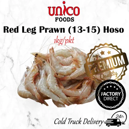 Red Leg prawn (13-15) hoso 1kg | 红脚虾